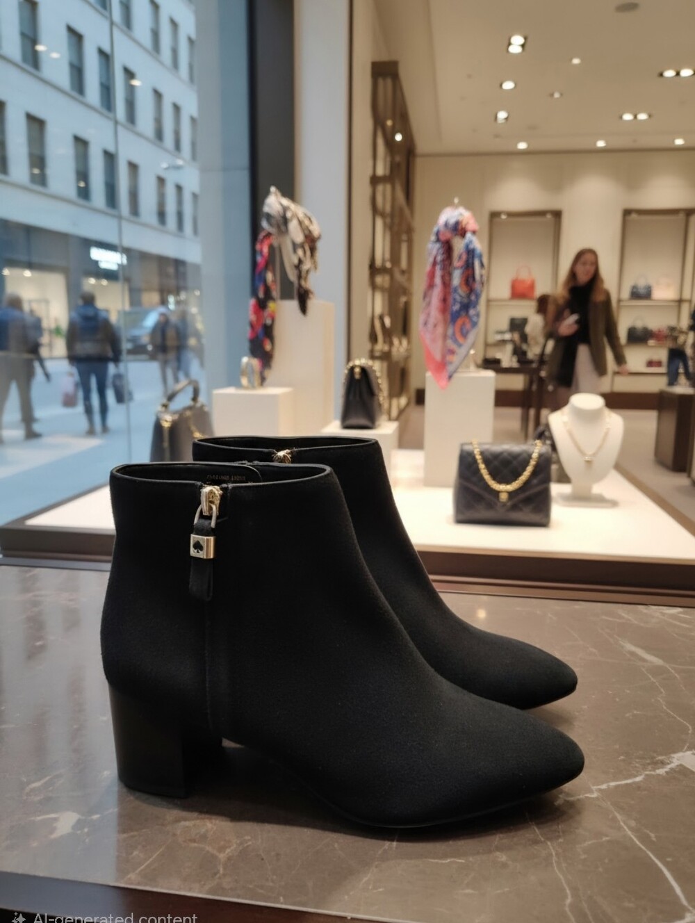 KATE SPADE NEW YORK ALESSIA BLUE SUEDE LEATHER BOOTS BOOTIES WOMEN'S SZ 7 B $298